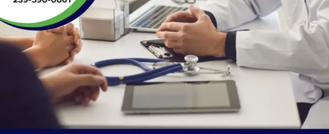 Doctor talking to patient for ALS Awareness Month