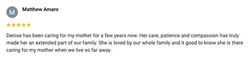 5 star In-Home Care Review Fort Myers
