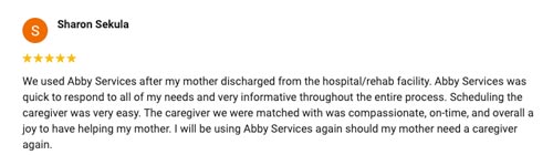 5 star In-Home Care Review Fort Myers