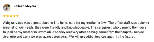 5 star In-Home Care Review Cape Coral