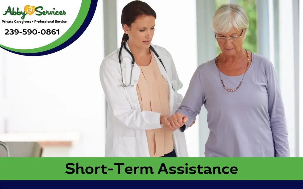 Short-Term-Assistance Nurse offering Short Term Assistance to senior