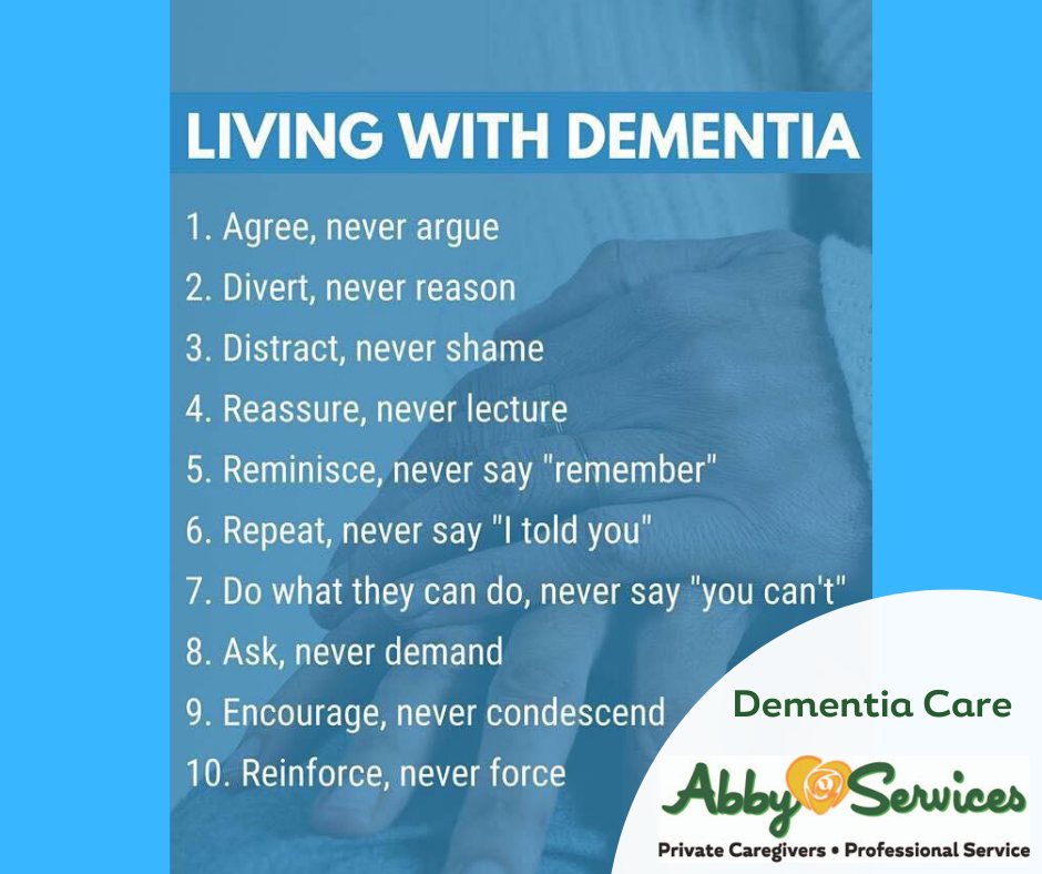 Living with dementia, dementia care tips