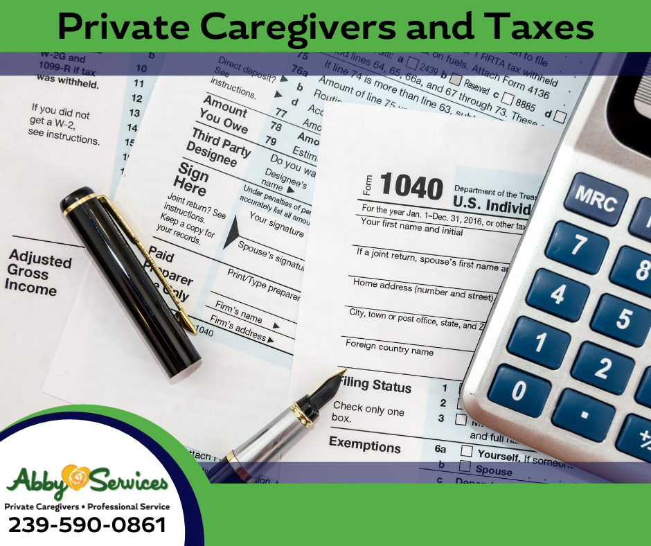 1099 caregivers: Private Caregivers and taxes